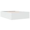 vidaXL Estrutura de cama 140x190 cm derivados de madeira branco
