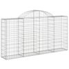 vidaXL Cestos gabi&atilde;o arqueados 12 pcs 200x30x100/120 ferro galvanizado
