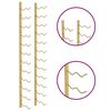 vidaXL Garrafeira de parede para 24 garrafas 2 pcs ferro dourado