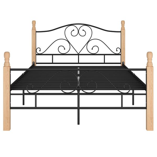vidaXL Estrutura de cama 120x200 cm metal preto