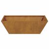 vidaXL Vaso de Jardim 5 pcs Ferro Enferrujado 50 x 50 x 15 cm