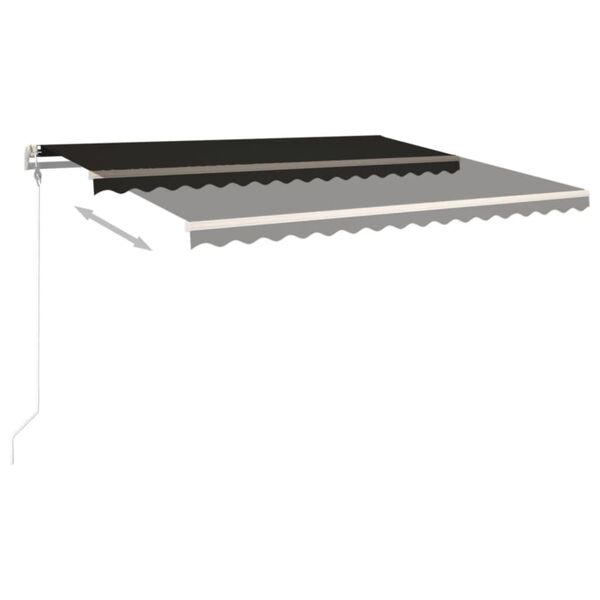 vidaXL Toldo retr&aacute;til autom&aacute;tico 400x350 cm antracite