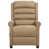 vidaXL Poltrona massagens reclin&aacute;vel el&eacute;trica couro artif. cappuccino