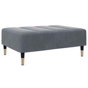 vidaXL Apoio de p&eacute;s 77x55x31 cm veludo cinzento-escuro