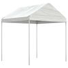 vidaXL Gazebo com telhado 15,61x2,28x2,69 m polietileno branco