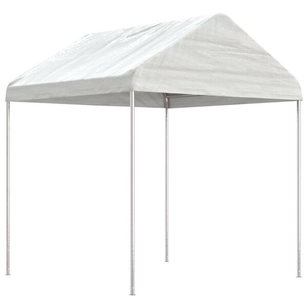 vidaXL Gazebo com telhado 15,61x2,28x2,69 m polietileno branco