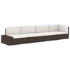 vidaXL 2 pcs conjunto lounge de jardim vime PE cinzento