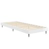 vidaXL Estrutura cama 75x190 cm derivados de madeira branco brilhante