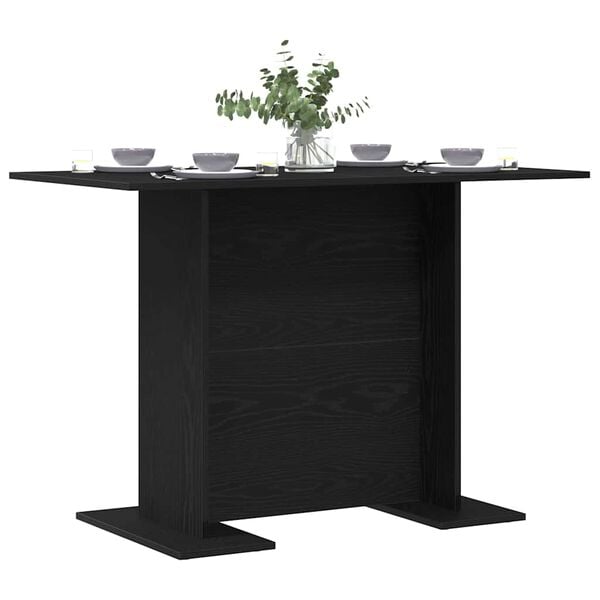vidaXL Mesa de jantar Carvalho preto 110 x 60 x 75 cm