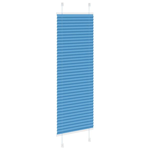 vidaXL Plissado Cego Azul 40x150 cm Largura Tecido 39,4 cm Poli&eacute;ster