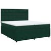 vidaXL Cama com molas/colch&atilde;o 200x200 cm veludo verde-escuro