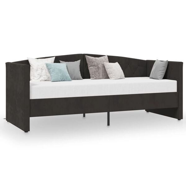 vidaXL Sof&aacute;-cama c/ sa&iacute;da USB 90x200 cm veludo preto