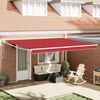 vidaXL Toldo Manual Vermelho 450 x 300 x 165 cm Poli&eacute;ster e Metal