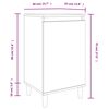 vidaXL Mesas cabeceira 2pcs 40x35x70cm deriv. madeira branco brilhante