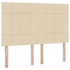 vidaXL Cama com arruma&ccedil;&atilde;o e colch&atilde;o Creme 140 x 200 cm Poli&eacute;ster