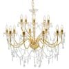 vidaXL Lustre com 2 patamares 15 x l&acirc;mpadas E14 dourado