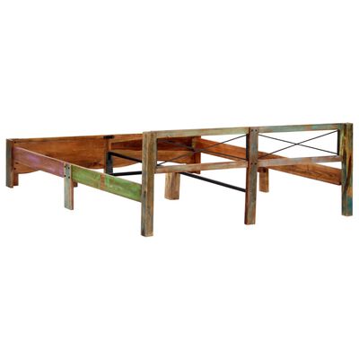 vidaXL Estrutura de cama madeira recuperada maciça 180x200 cm