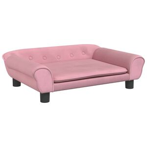 vidaXL Cama para c&atilde;es 70x48x22 cm veludo rosa