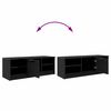 vidaXL Gabinete para TV Carvalho Preto 102 x 35 x 36,5 cm