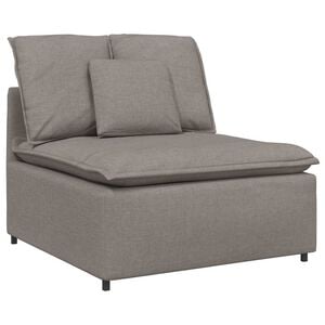 vidaXL M&oacute;dulo central para sof&aacute; modular com almofadas, cor taupe, 100 cm