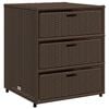 vidaXL Arm&aacute;rio de arruma&ccedil;&atilde;o para jardim 55x59x69 cm vime PE castanho