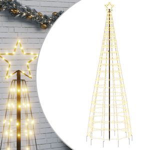 vidaXL &Aacute;rvore de Natal LED com Spikes 570 LEDs Branco Quente 300 cm