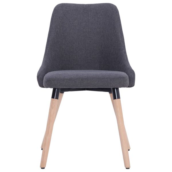 vidaXL Cadeiras de jantar 4 pcs tecido cinzento-escuro