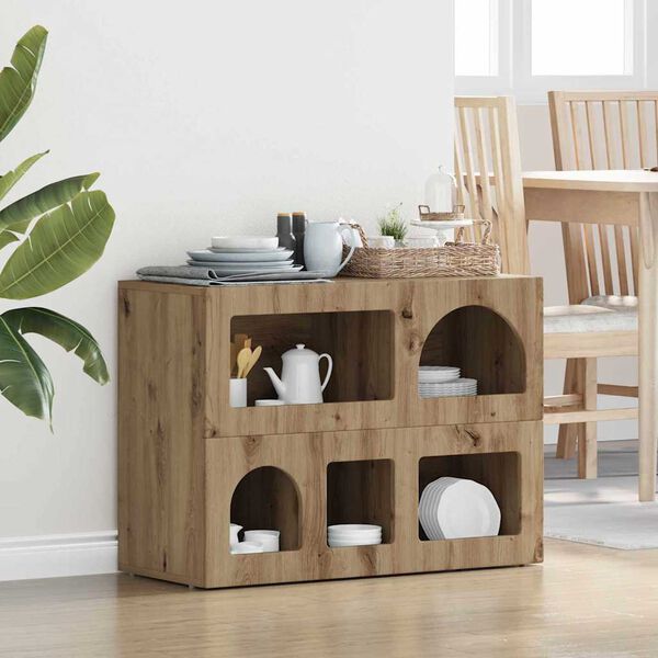 vidaXL Buffet Carvalho Artesanal 80,5 x 35 x 59 cm Madeira processada