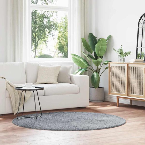 vidaXL Tapete shaggy de pelo alto NAVARRA 200x200 cm poli&eacute;ster bege