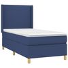 vidaXL Cama box spring c/ colch&atilde;o e LED 90x200 cm tecido azul