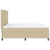 vidaXL Cama Box Manual Cinza Claro e Branco 203 x 180 x 128 cm
