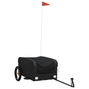 vidaXL Reboque para bicicleta 30 kg ferro preto