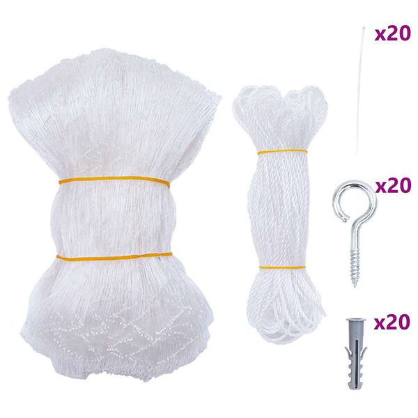 vidaXL Rede para gatos transparente 6x3 m Nylon