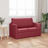 vidaXL Sof&aacute;-Cama 110cm Vinho Vermelho Couro Artificial