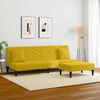 vidaXL 2 pcs conjunto de sofás com almofadas veludo amarelo