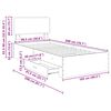 vidaXL Estrutura da Cama com cabeceira Carvalho Marrom 100 x 200 cm