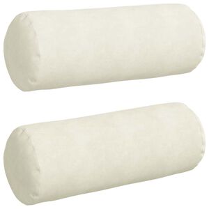 vidaXL Almofadas de Apoio 2 pcs Creme &Oslash; 25 x 70 cm