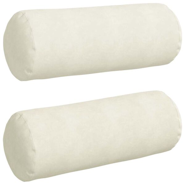 vidaXL Almofadas de Apoio 2 pcs Creme Ø 25 x 70 cm