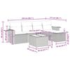 vidaXL 6 pcs conj. sof&aacute;s jardim com almofad&otilde;es vime PE cinzento-claro