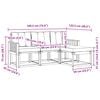 vidaXL Conjunto de Sof&aacute;s para Exterior 4 pcs Natural e Preto