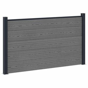 vidaXL Conjunto de Cercas 180 x 105 cm WPC e Alum&iacute;nio Cinzento