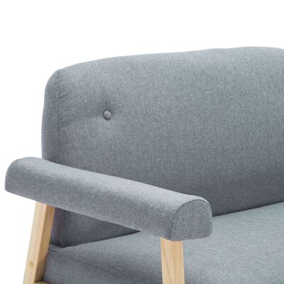 vidaXL Conjunto de sofás para 3 pessoas 2 pcs tecido cinzento claro