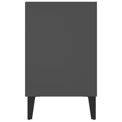 vidaXL Móvel de TV com pernas em metal 103,5x30x50 cm cinzento