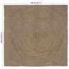 vidaXL Tapetes de &aacute;rea Quadrado Cinzeto 120 x 120 cm Juta