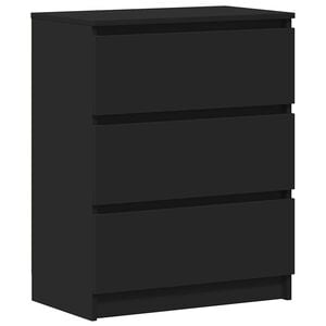 vidaXL Aparador 60x35x76 cm derivados de madeira preto