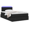vidaXL Cama com arruma&ccedil;&atilde;o e LED Preto 120 x 200 cm Poli&eacute;ster