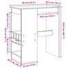 vidaXL Mesa de bar c/ prateleiras derivados madeira carvalho artisiano