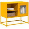 vidaXL Móvel de TV 68x39x60,5 cm aço amarelo mostarda