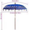 vidaXL Parasol Balin&ecirc;s Azul 215 x 215 x 260 cm