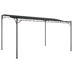 vidaXL Toldo 4x3 m 180 g/m&sup2; tecido e a&ccedil;o antracite